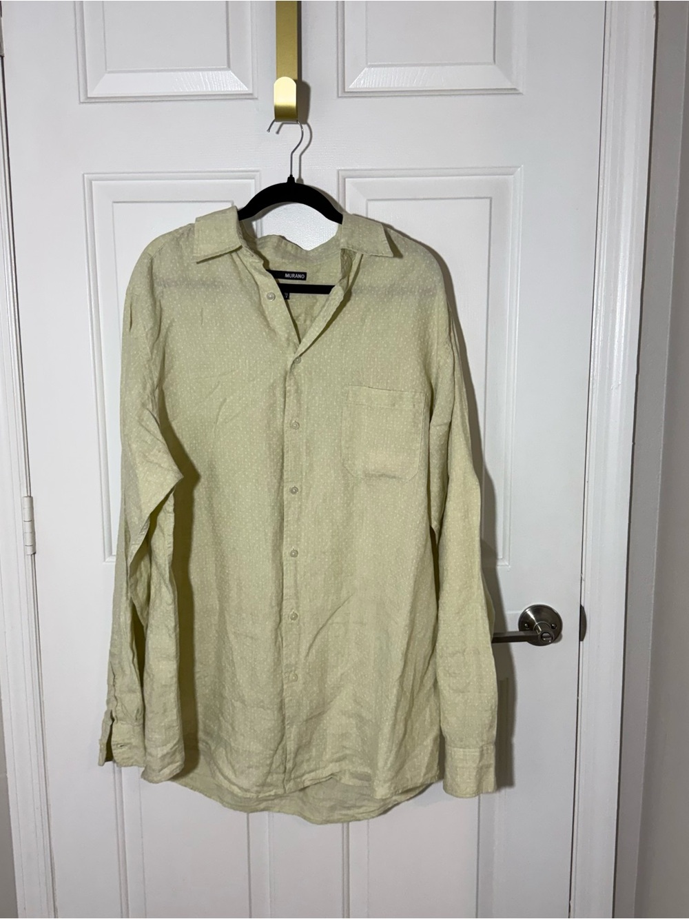 Murano Light Green Long-Sleeve Button-Down Shirt